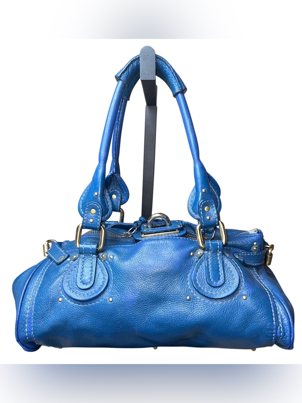 CHLOE PADDINGTON Blue Leather Bag - Lock and Key - Picture 17 of 17